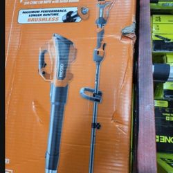 RIDGID CORDED STRING TRIMMER LEAF BLOWER COMBO KIT VOLT-2-TOOL 