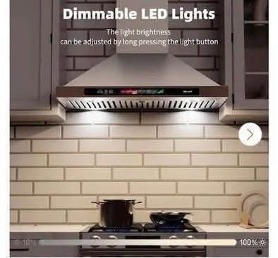 New 36” 900CFM Wall Mount Range Hood Silver Gesture/Touch Control Exhaust Fan Ducted/Ductless Stove