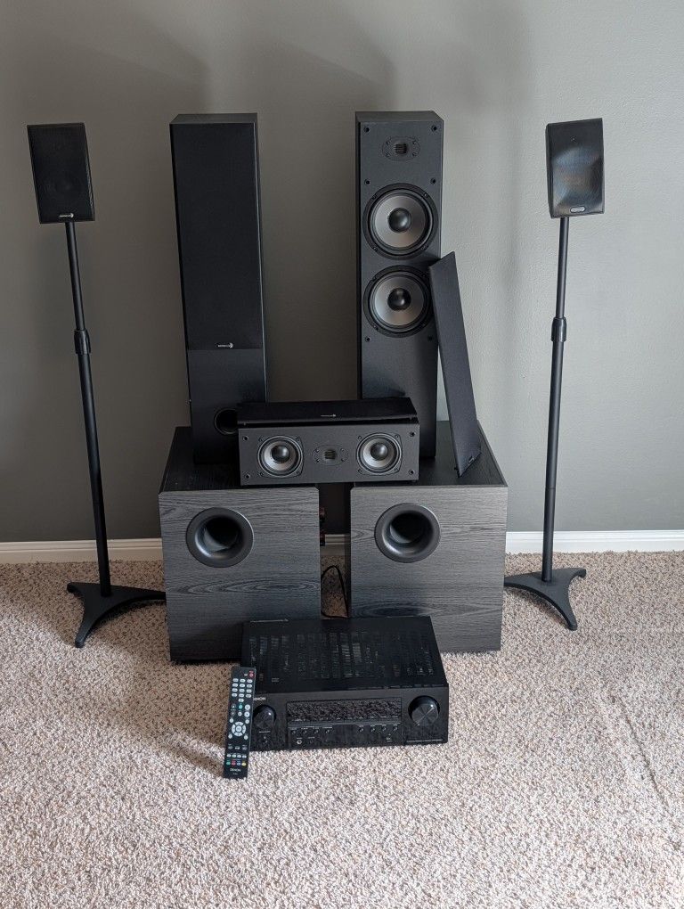 Home Theater Denon + Dayton 5.2 Dual Sub