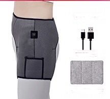 Portable electrically heated hip and thigh pad. Includes moxa wool pad.