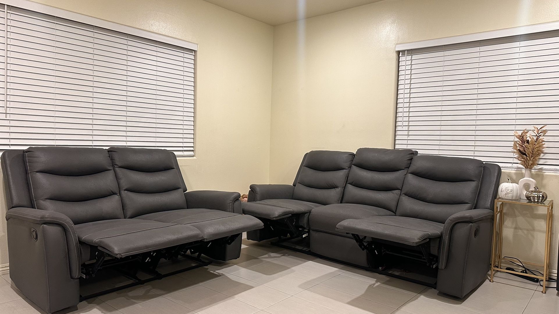 🛋️ Hermosa sala reclinable, Imitación piel🛋️