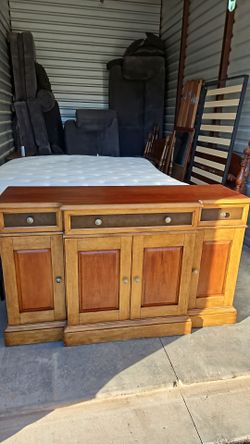 Wood Sideboard Buffet Cabinet with Drawers