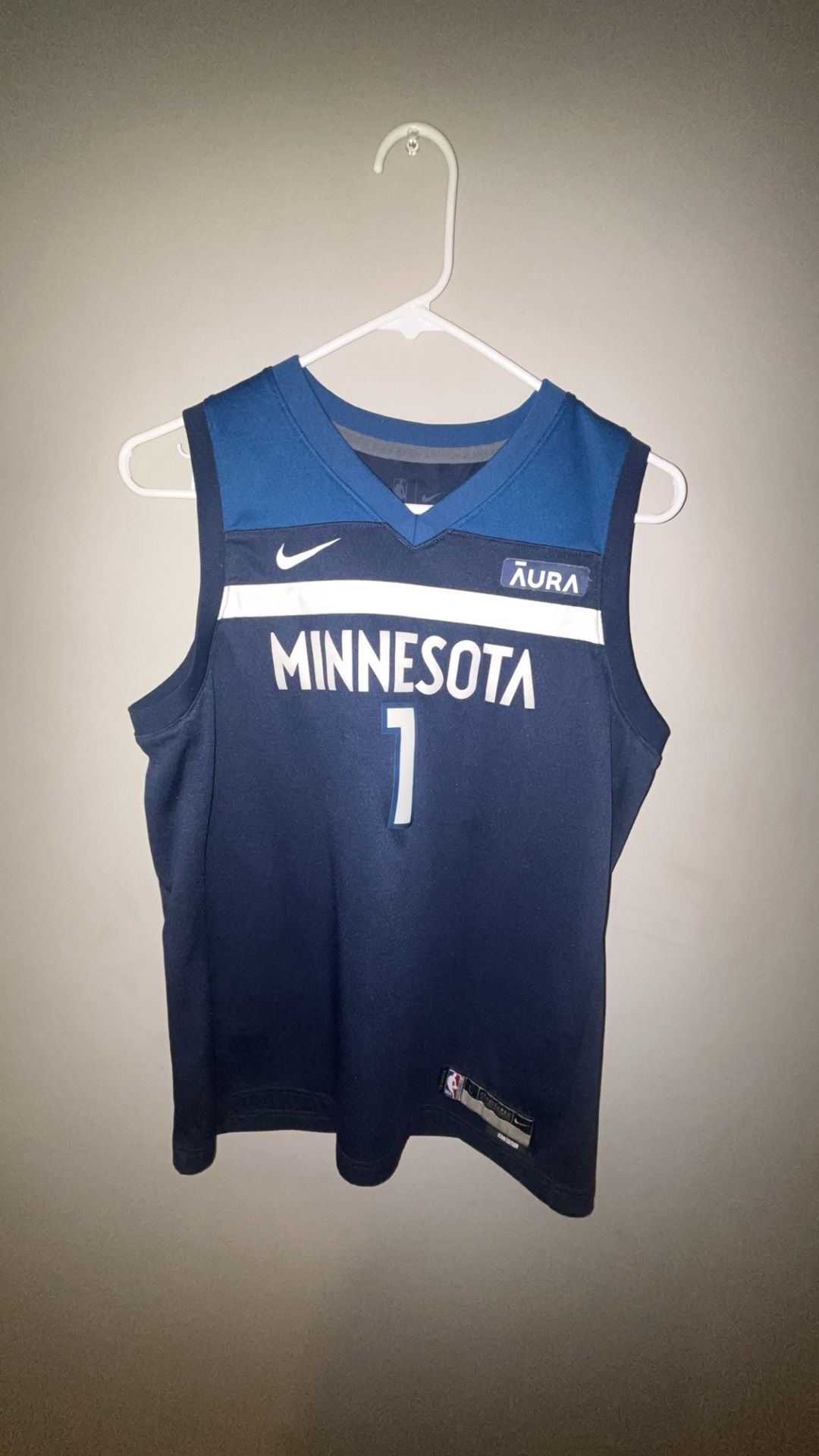 minnesota nba timberwolfs anthony edward’s number 1 jersey