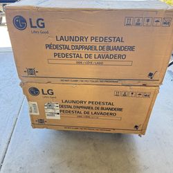 LG 29 in. Laundry Pedestal with Storage Drawer for Washers and Dryers in Black Steel