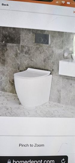 St. Tropez Back To Wall Concealed Tank Toilet Bowl Bundle In Glossy White