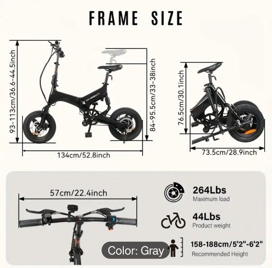 Onebot Foldable Ebike Electric Bike Brand New 
