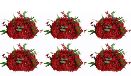15 inch red flower centrepiece
