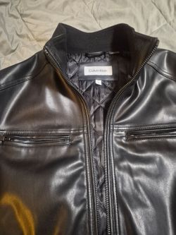 Calvin Klein leather jacket LARGE