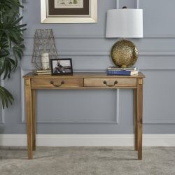Celia Classic Natural Stained Acacia Wood Console Table by Noble House

