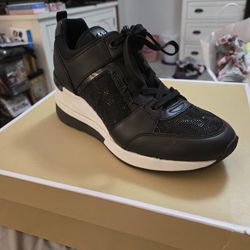 New. Michael Kors. Georgie Trainer. Size 6.5. Black Jeweled Pump Tennis Shoes.