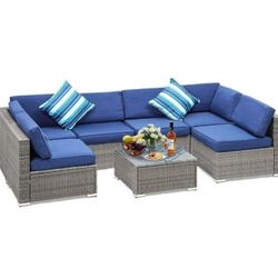 Modular 7-piece Patio Sofa Set Brand New Patio Outdoor Furniture Brand New Patio Couch Brand New In The Box 🚎🆕🚛🆕