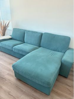 IKEA KIVIK Sectional Sofa with Chaise – Excellent Condition