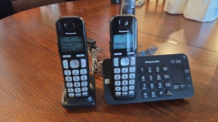 Panasonic 2 phones plus base keypad