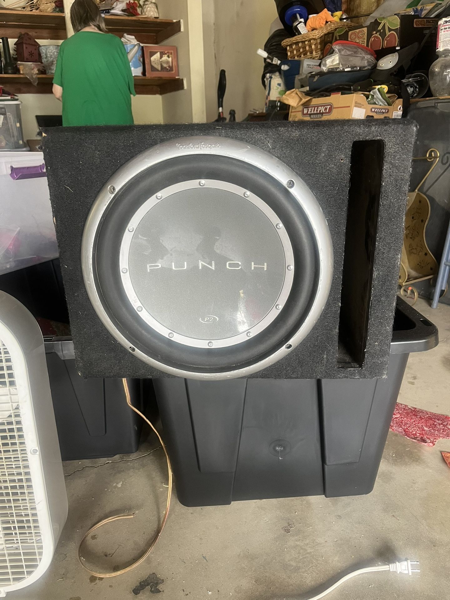 Rockford Fosgate P2 12” Subwoofer in Ported Box – Loud Bass – Ready to Hook Up!