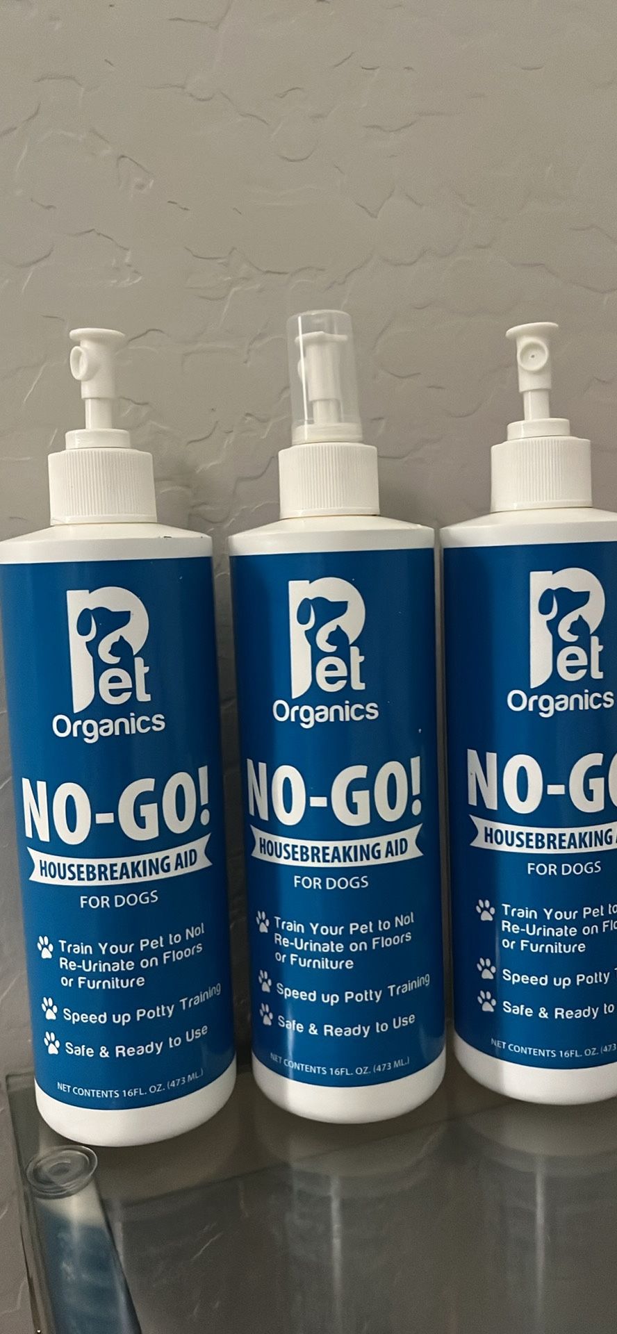 Pet Potty Pee Training Spray. 4 Bottles. No Go Spray