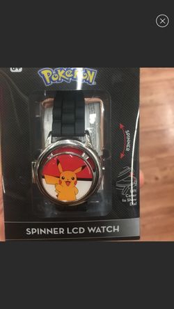 NWT Pokemon Pikachu spinner LCD watch