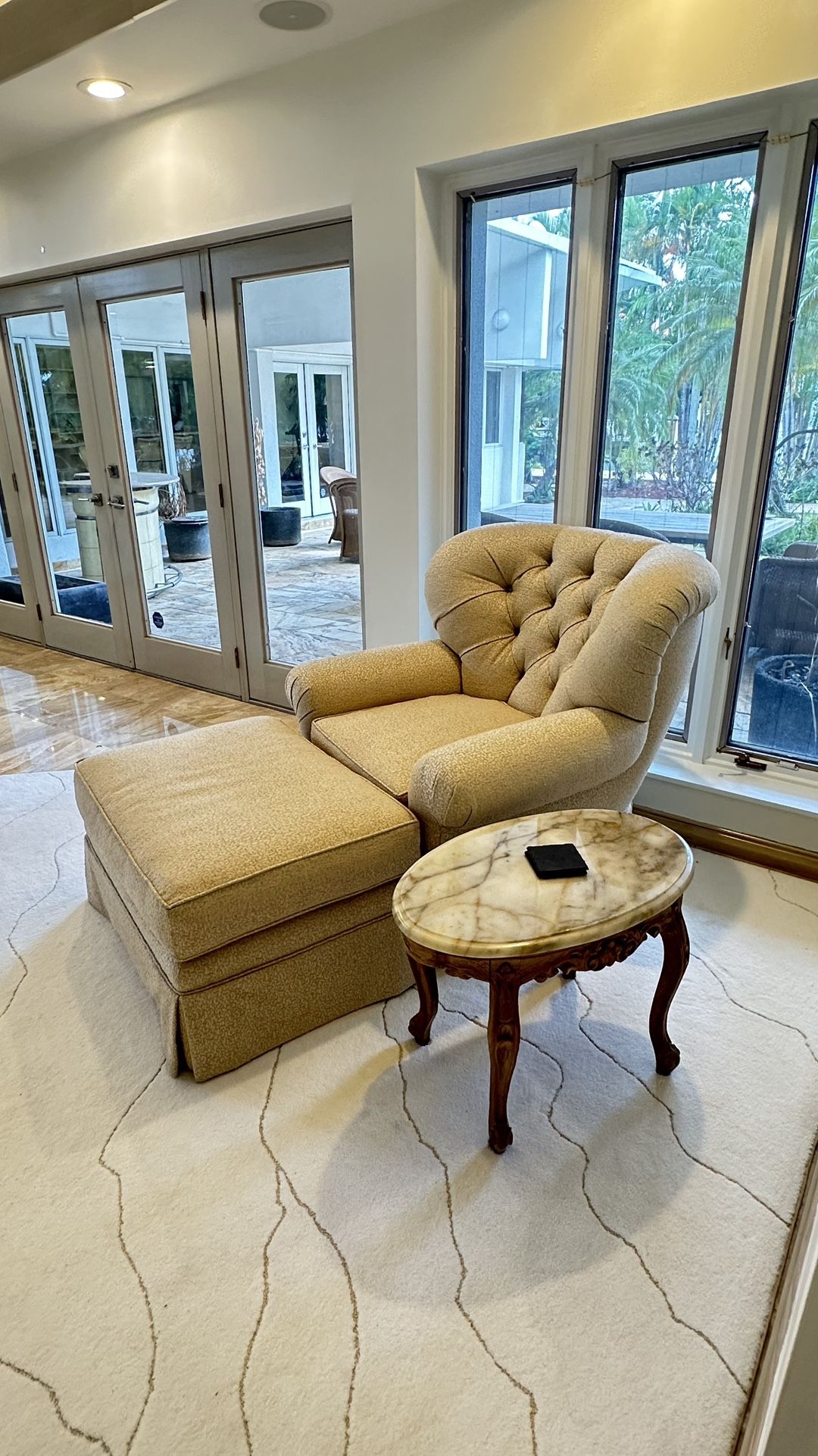 Pearson club chairs with ottoman