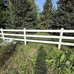 Fencing - 3 Rail White PVC 