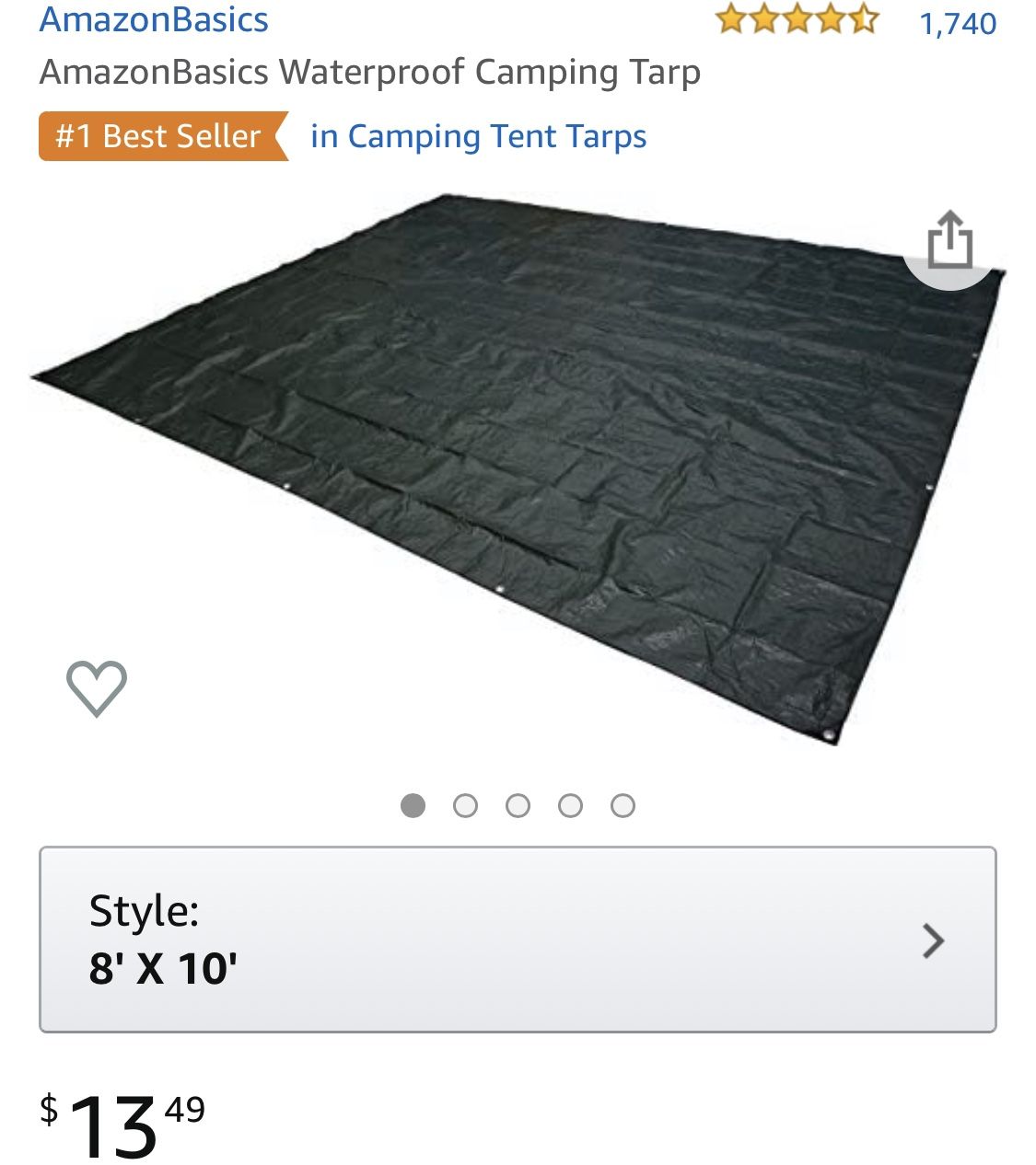 Camping Tarp Never Used Still in Box