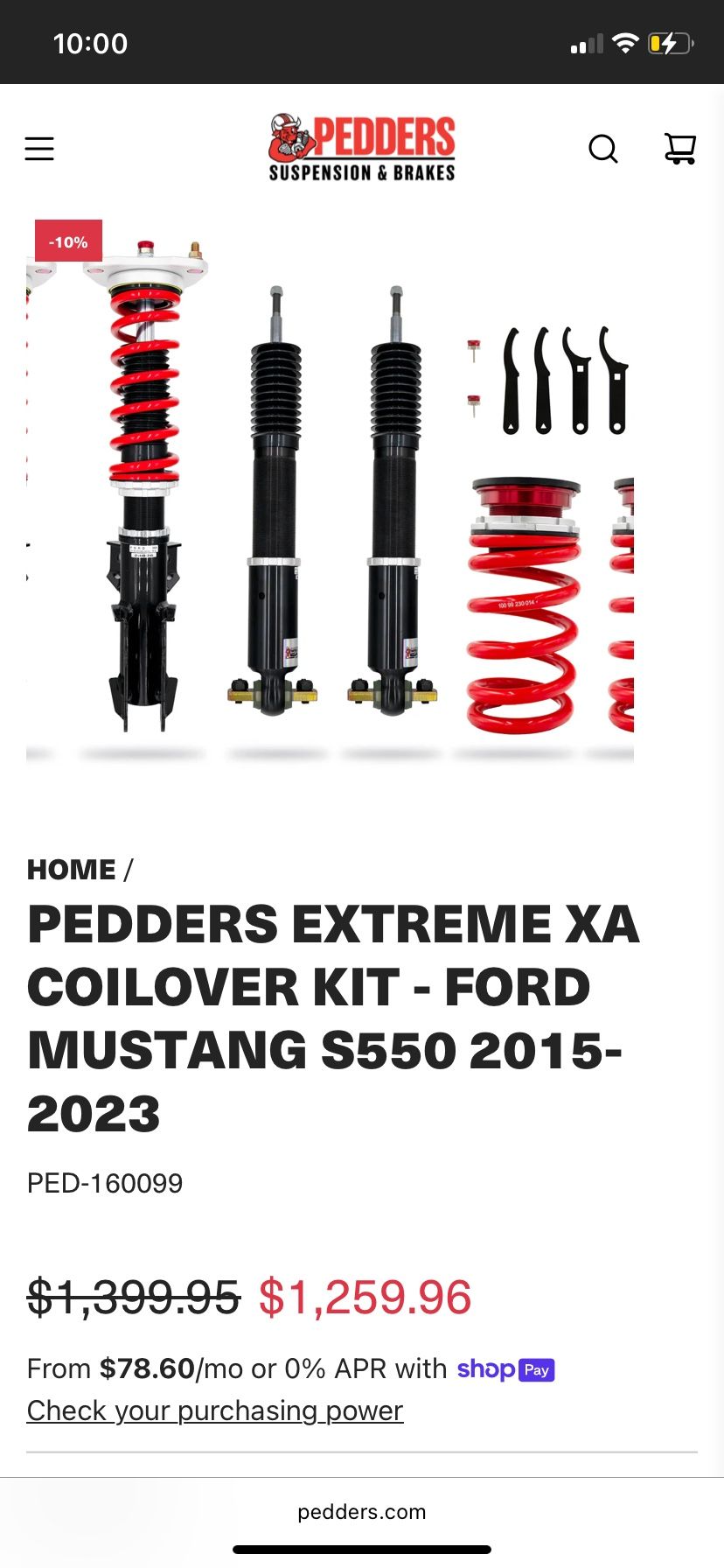 2015-2023 Mustang Coilovers
