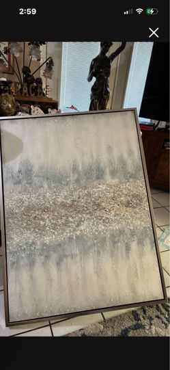 Beautiful large painting blue with silver brand new