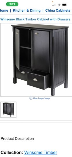 black cabinet with drawers