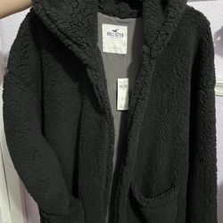 Hollister Sherpa Jacket With Hood