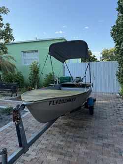 Aluminum john boat with trailer