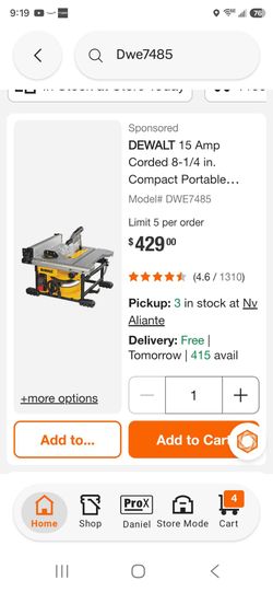 Dewalt tablesaw