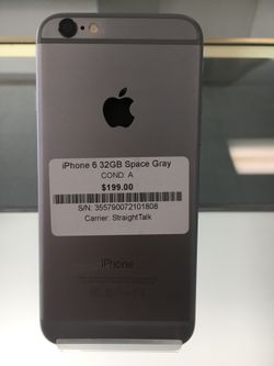 SPACE GRAY IPHONE 6 WITH 32GB!!