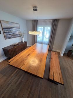 Table and 2 benches