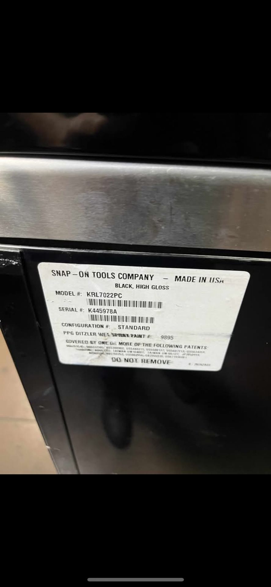 Snap On Tool Box And Hutch