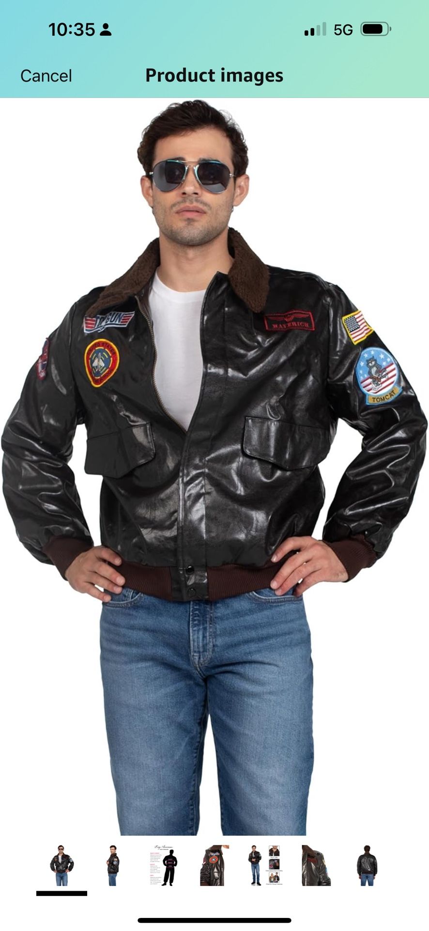 New Top Gun Halloween Bomber Jacket, Size Medium