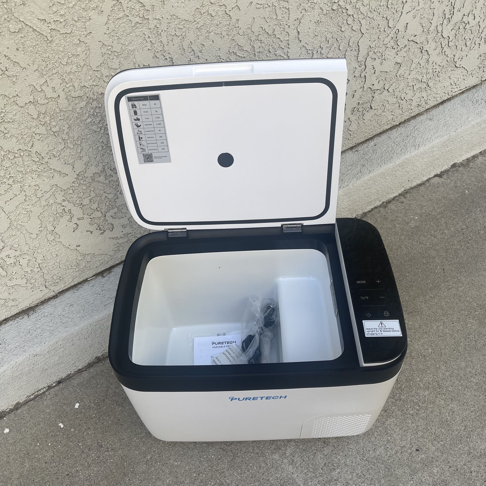【Brand New 】PURETech Portable Car Refrigerator with 12/24V DC Compressor, Fast Cooling Freezer(-0.4°F-14°F) , (26 quart)