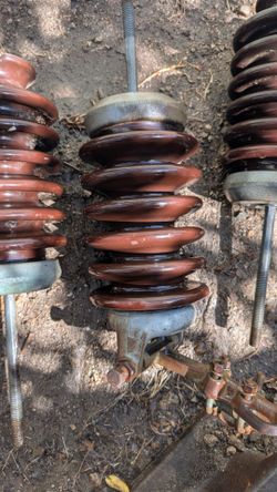 Vintage high voltage ceramic insulators