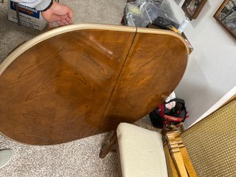 Wood table with 5 chairs