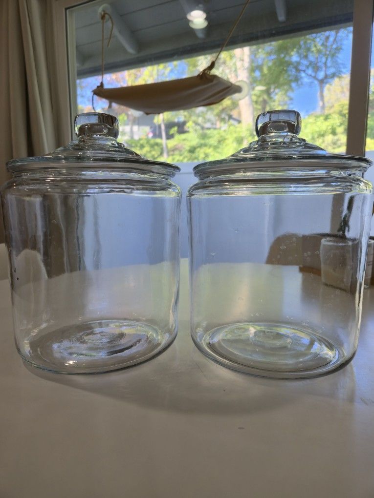 Anchor Hocking Heritage Hill 1 Gallon Glass Jar with Lid, Set of 2