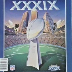 OFFICIAL SUPER BOWL 39 GAME PROGRAM - PATRIOTS v EAGLES -JACKSONVILLE FL  2/6/05