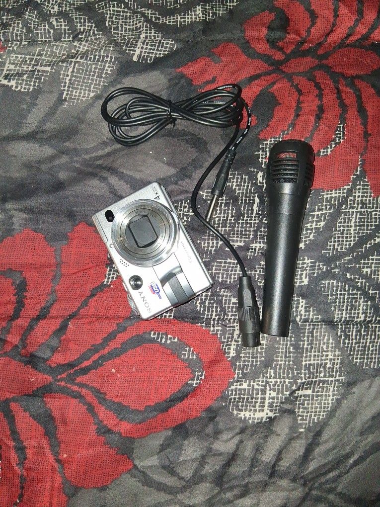 Micro Phone With Hook & Sony Camera 