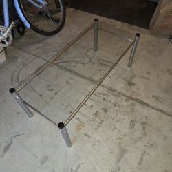 Rectangular Clear Glass Coffee Table