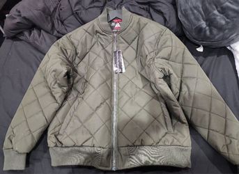 FREE Spire Weather Teck Insulated Olive Green Quilted Bomber Jacket 2XL