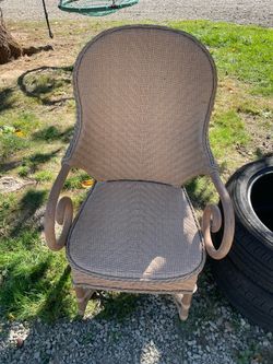Wicker plastic chair