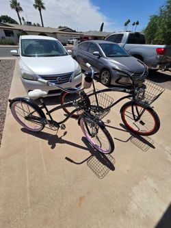 His and hers Sikk  beach cruisers