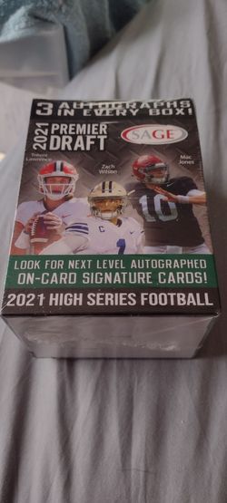 Sealed football Sage 2021 draft 2021 high series & low series 3 autographs in every box cash porch pickup Redmond