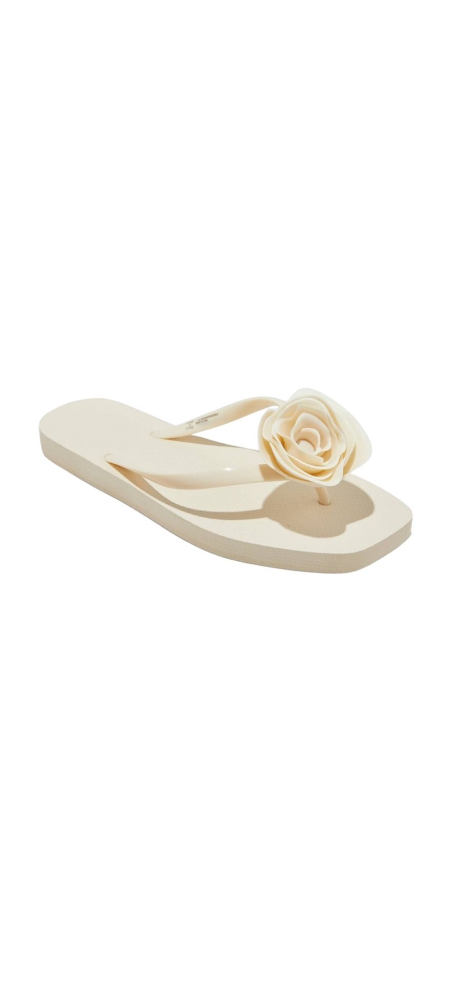 Women’s Rosette Thong Flip Flop Sandals - Slip On, Open Toe, Square Toe