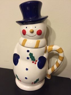 Snow Man Mug Jar