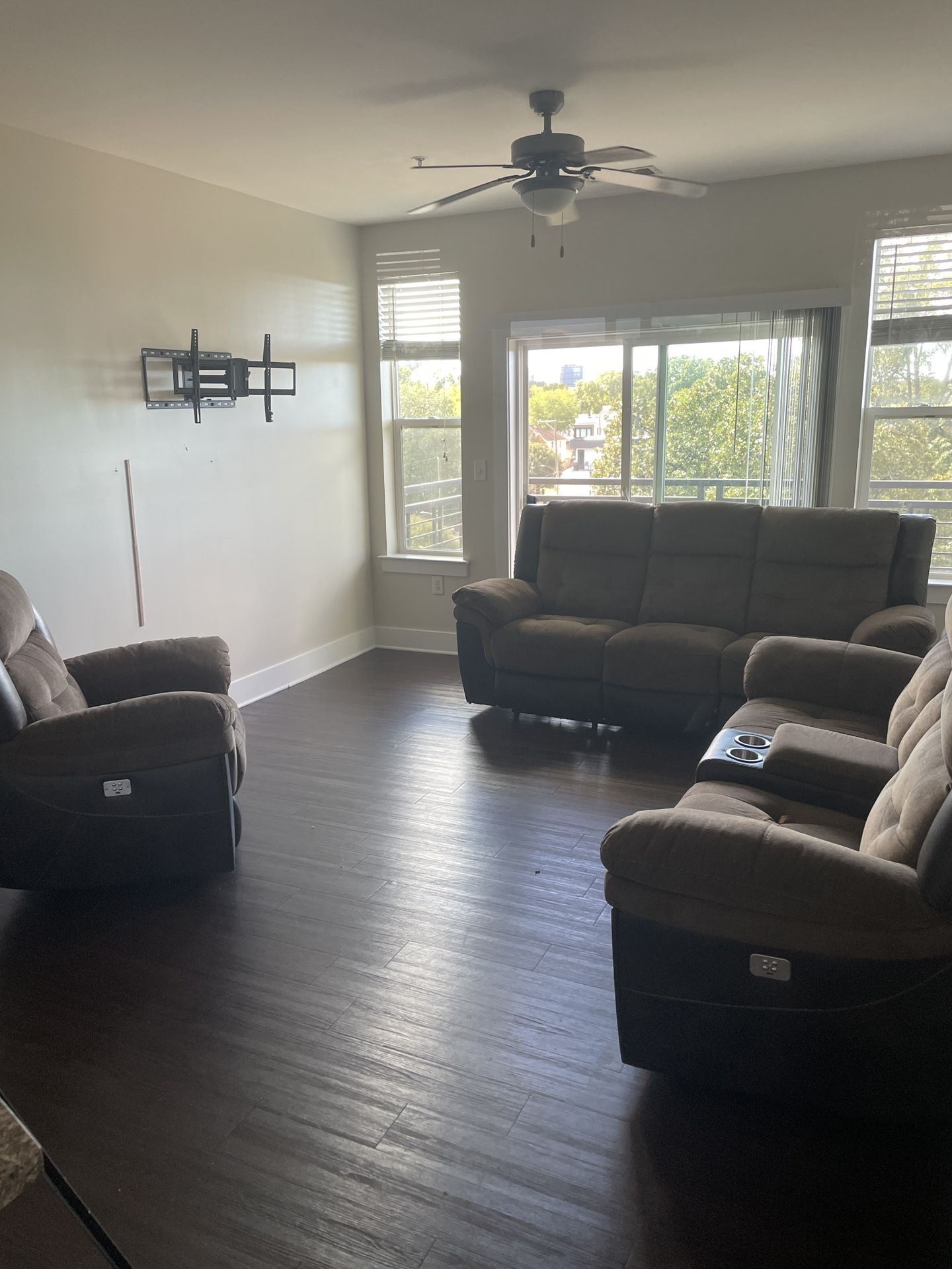 3 PIECE RECLINING SOFA SET. MUST GO!