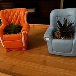 2 Set Cute Fake Succulent Chairs