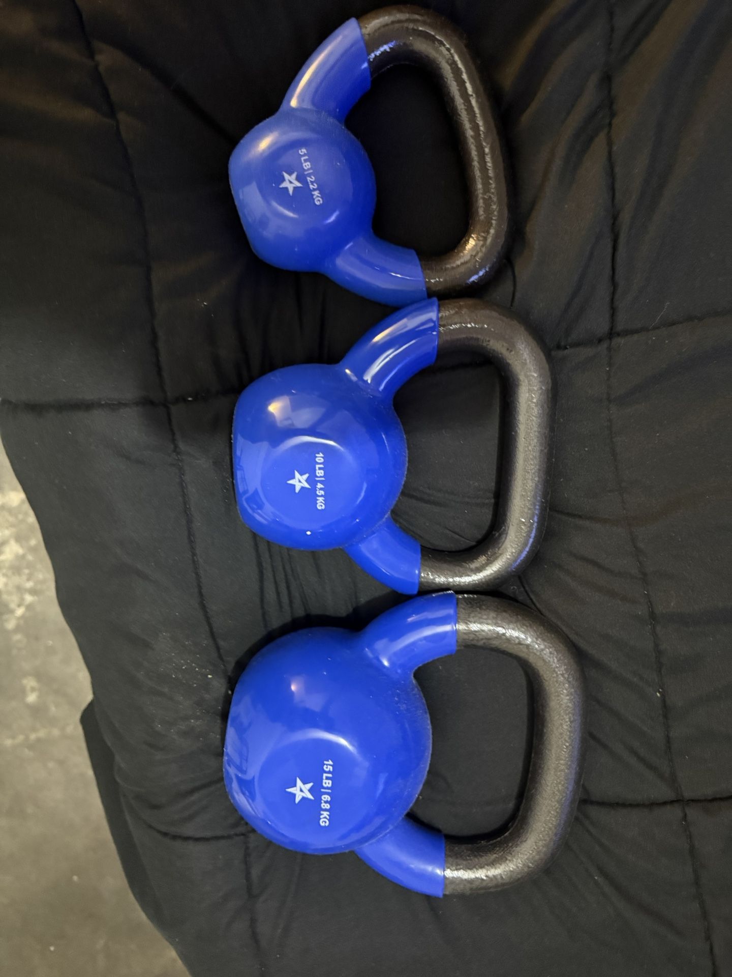 Kettlebell Set (5lb, 10lb, 15lb)