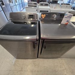 Topload Washer And Electric Dryer Set Used In Good Condition With 90days Warranty From $550 Up To  $699